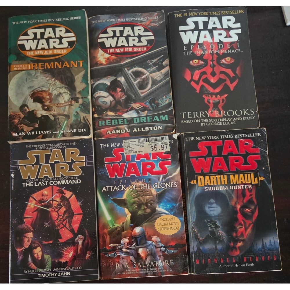 Star Wars mixed lot of 6 paperback books - Rebel Dream, Phantom Menace, Remnant,